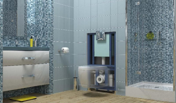 Канализационная установка SFA Saniwall Pro UP