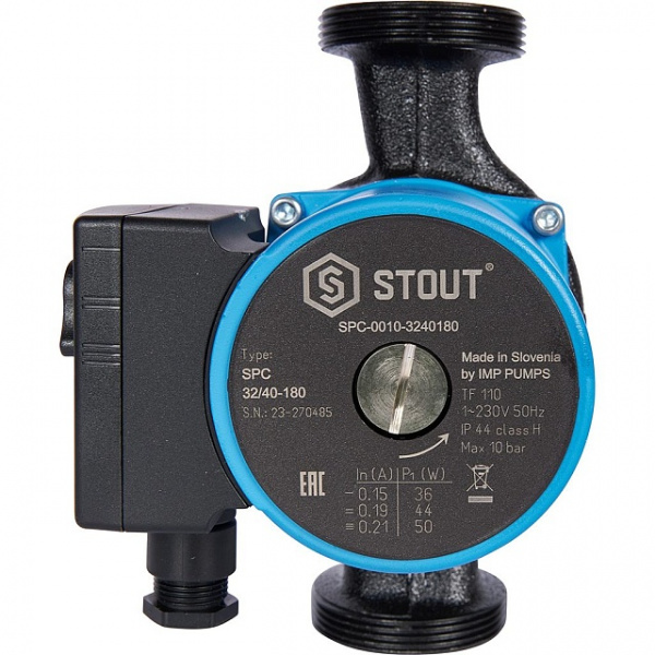 Насос циркуляционный STOUT 32/40-180 SPC-0010-3240180 Насос циркуляционный STOUT 32/40-180 SPC-0010-3240180