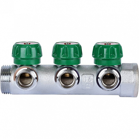 Коллектор регулирующий STOUT 1, 3 отвода 1/2 плоское уплотнение SMB-6849-011203