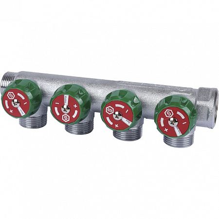 Коллектор регулирующий STOUT 3/4, 4 отвода 3/4 ЕК SMB-6850-343404