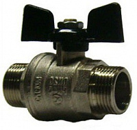 Кран шаровый Bugatti 327 наружный-наружный (бабочка)