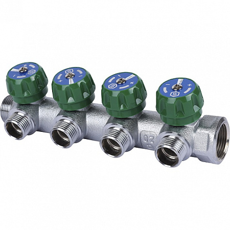 Коллектор регулирующий STOUT 3/4 ,4 отвода 1/2 SMB-6850-341204