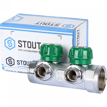Коллектор регулирующий STOUT 1 , 2 отвода 1/2 SMB-6850-011202