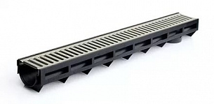 Канал пластиковый с оцинкованной решёткой 1000x134x95
