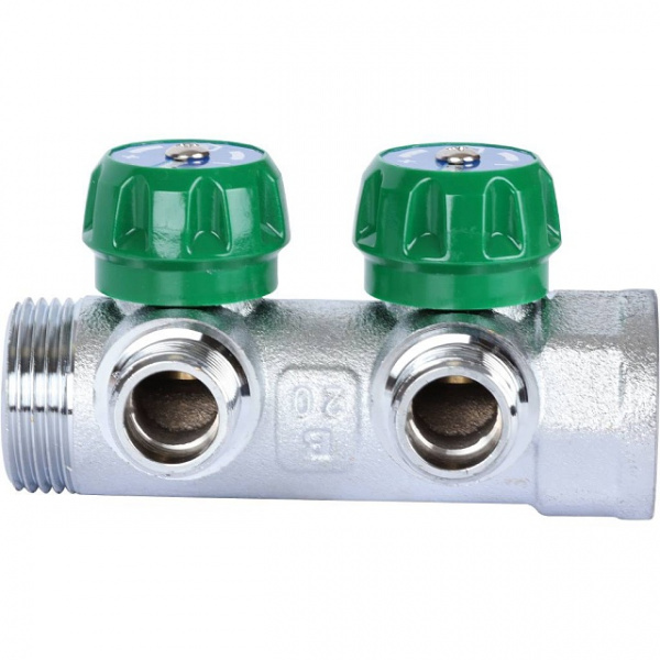 Коллектор регулирующий STOUT 1, 2 отвода 1/2 плоское уплотнение SMB-6849-011202 Коллектор регулирующий STOUT 1, 2 отвода 1/2 плоское уплотнение SMB-6849-011202