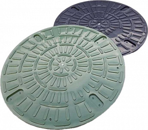 Люк для дренажного колодца пластиковый (до 1,5тн) Ф368 мм