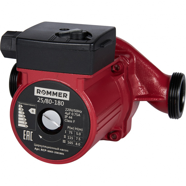 Циркуляционный насос Rommer 25/80-180 RCP-0002-2581801 Циркуляционный насос Rommer 25/80-180 RCP-0002-2581801