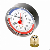 Термоманометр аксиальный (задний) WATTS 6 бар 120*