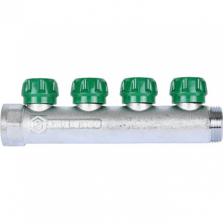 Коллектор регулирующий STOUT 1, 4 отвода 1/2 плоское уплотнение SMB-6849-011204