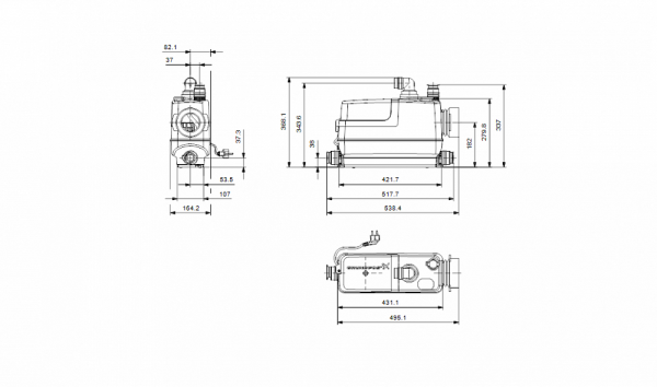 Grundfos Sololift2 CWC-3 Компактная канализационная станция (насос) 97775316