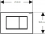 Инсталляция для унитаза Geberit Duofix клавиша Delta квадрат 458.163.21.1