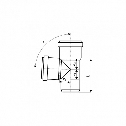 Канализационный тройник 87° Ostendorf