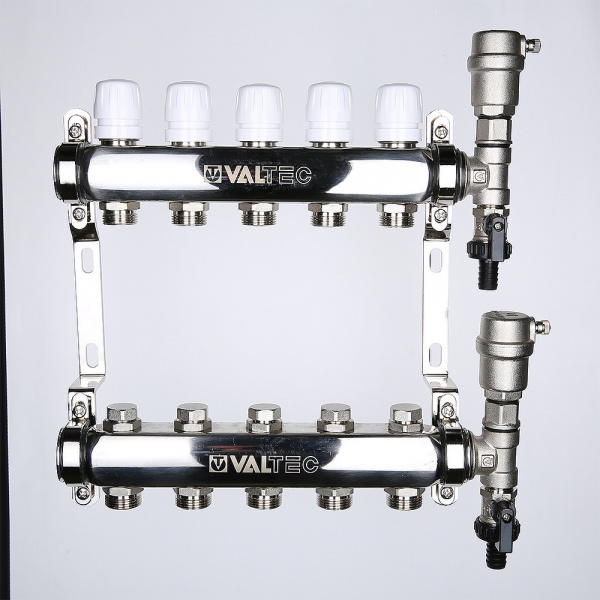 Коллекторная группа из нержавеющей стали Valtec, 1" х евроконус 3/4" Коллекторная группа из нержавеющей стали Valtec, 1" х евроконус 3/4"