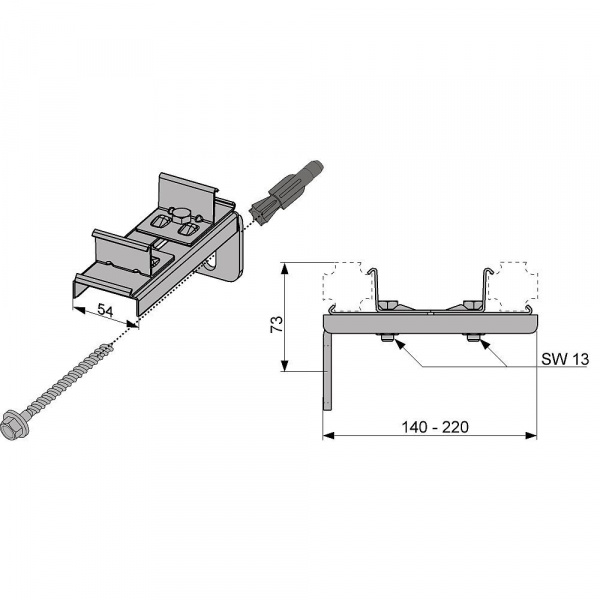 Крепление двойное WB 90311
