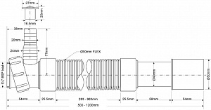 Труба гофрированная раздвижная (L600-1500мм) 1 1/2"г - 40/50 McAlpine MRMF2-15 Труба гофрированная раздвижная (L600-1500мм) 1 1/2"г - 40/50 McAlpine MRMF2-15