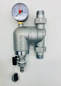 Фильтр свободного вращения с манометром 1/2" ZEISSLER арт. ZSf.303.0104N