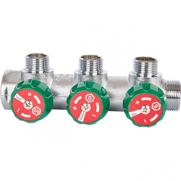 Коллектор регулирующий STOUT 3/4 , 3 отвода 1/2 SMB-6850-341203 Коллектор регулирующий STOUT 3/4 , 3 отвода 1/2 SMB-6850-341203