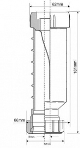 Сифон с сухим гидрозатвором 11/4-32 Hepvo McAlpine BV1WH