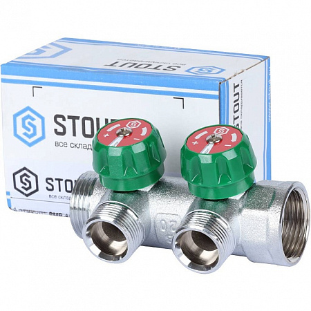 Коллектор регулирующий STOUT 1, 2 отвода 3/4 ЕК SMB-6850-013402