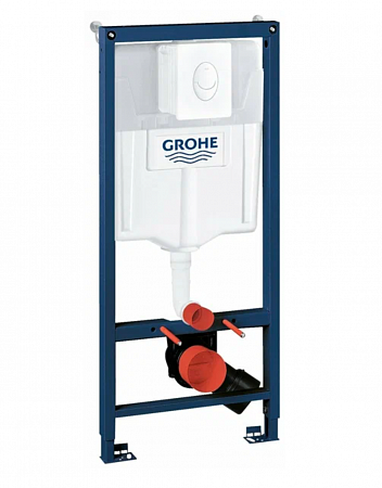 Инсталляция Grohe Rapid SL круглая белая кнопка 38722001