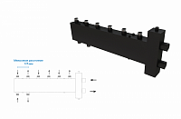 Коллектор ASKON, комби с гидрострелкой Стандарт+ КК 32М/125/50 (2-1¼)