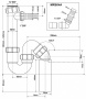 Сифон трубный P/S-образный 11/2'х40мм без выпуска с адаптером McAlpine MRSK4A