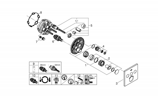 Термостат для ванны Grohe Grohtherm SmartControl 29126000