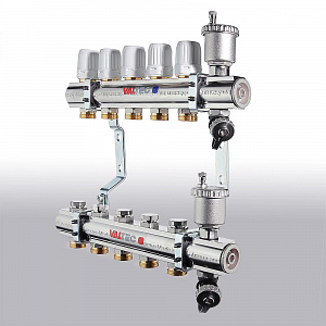 Коллекторная группа латунь в сборе  Valtec, 1" х евроконус 3/4"