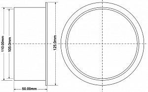 Адаптер для фановых деталей с манжетой McAlpine P-P-VP127
