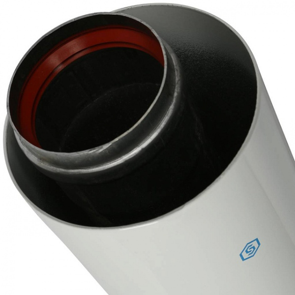 Элемент дымохода STOUT O60/100 труба коаксиальная 2000 мм п/м, уплотнения и хомут в комплекте SCA-6010-002000 Элемент дымохода STOUT O60/100 труба коаксиальная 2000 мм п/м, уплотнения и хомут в комплекте SCA-6010-002000