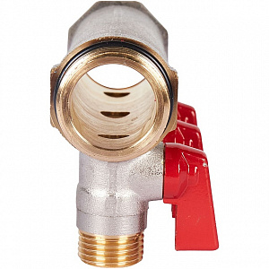 Коллектор с шаровыми кранами STOUT 1, 3 отвода 1/2 (красные ручки) SMB 6210 011203