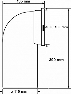 Фановая труба McAlpine (L230мм) под углом 90° WCE-CON9 Фановая труба McAlpine (L230мм) под углом 90° WCE-CON9