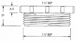 Переходник 1 1/4" вр - 1 1/2" нр McAlpine HC55