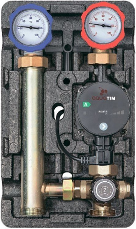 Насосная группа Zeissler Насосная группа быстрого монтажа NG-TK-0101 TIM с трехходовым термостатическим смесительным клапаном