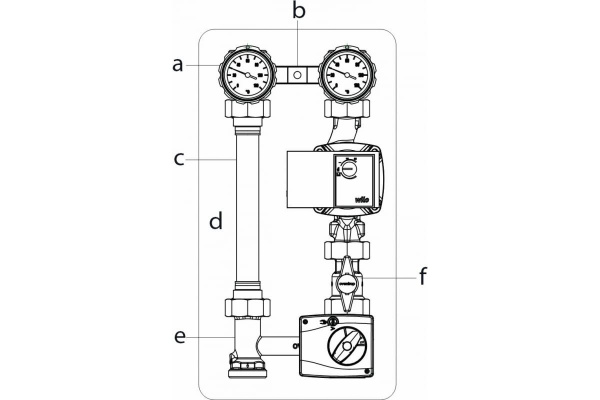 Насосная группа Oventrop Regumat M3-180, смесительная, DN 25 1 1/2", без насоса 1357270