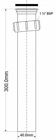 Вставка в сифон (1 1/2"«мама»хДн=40мм); высота 300мм McAlpine AT7N-30