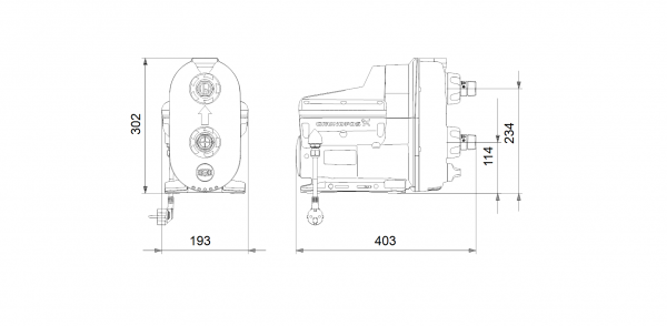 Самовсасывающая и автоматическая станция (насос) Grundfos SCALA2 3-45 Самовсасывающая и автоматическая станция (насос) Grundfos SCALA2 3-45