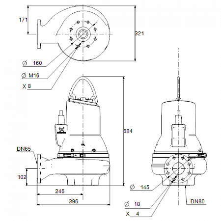 Насос дренажный Grundfos SLV.65.65.30.2.50D (3x400В) 96871968