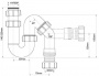Сифон трубный Р/S-образный (1 1/4"х32мм) без выпуска McAlpine MRW7