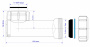 Горизонтальный самозакрывающийся "сухой" сифон McAlpine (1 1/4'x32мм) WHB1-32