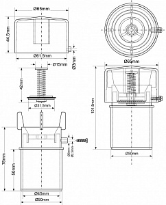 Клапан вакуумный 50 мм McALPINE MRAA4S