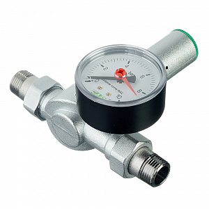 Редуктор давления с манометром FAR FA2815 34 муфтовый 3/4" НР/НР