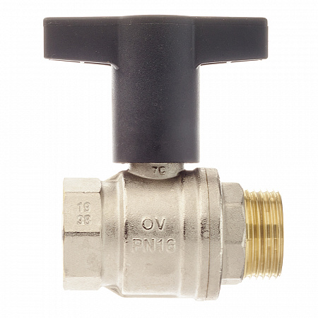Шаровый кран Oventrop Optibal 1" НР/BР c высокой Т-ручкой 1077308