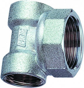 Тройник для присоединения коллекторов, хромированный, FAR (ФАР) 1/2х3/4х1/2 FK 4060 112