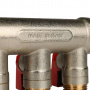 Коллектор с шаровыми кранами STOUT 3/4 , 3 отвода 1/2 (красные ручки) SMB 6200 341203