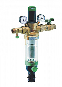 Фильтр со встроенным редуктором  для холодной воды Honeywell Braukmann HS 10 S-3/4" AA 100 мк