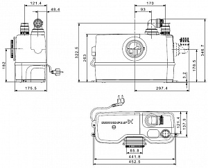 Grundfos Sololift2 WC-1 Компактная канализационная станция (насос) 97775314
