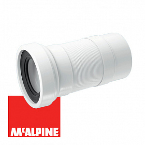 Гофра для унитаза с гладким окончанием (L210-330мм) McAlpine MRWC-F20P