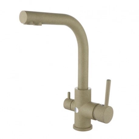 Смеситель для кухни (мойки) бежевый с подключением к фильтру с питьевой водой GANZER REIN GZ 16025B