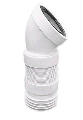 Гофра для унитаза раздвижная McAlpine под углом 45° Ф90/110 MRWC-F16R